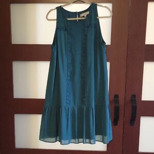 LOFT Green Sleeveless Dress Size Medium